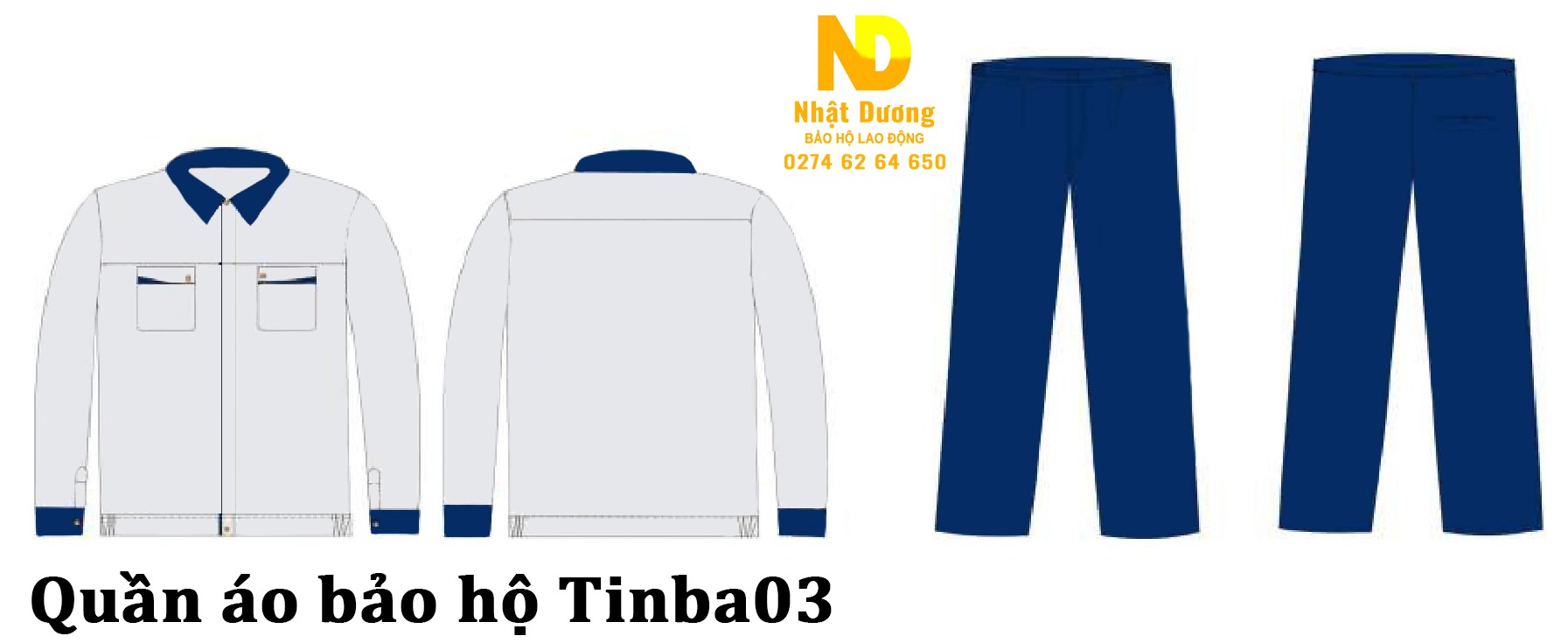 Quần áo bảo hộ kỹ sư Tinba 03