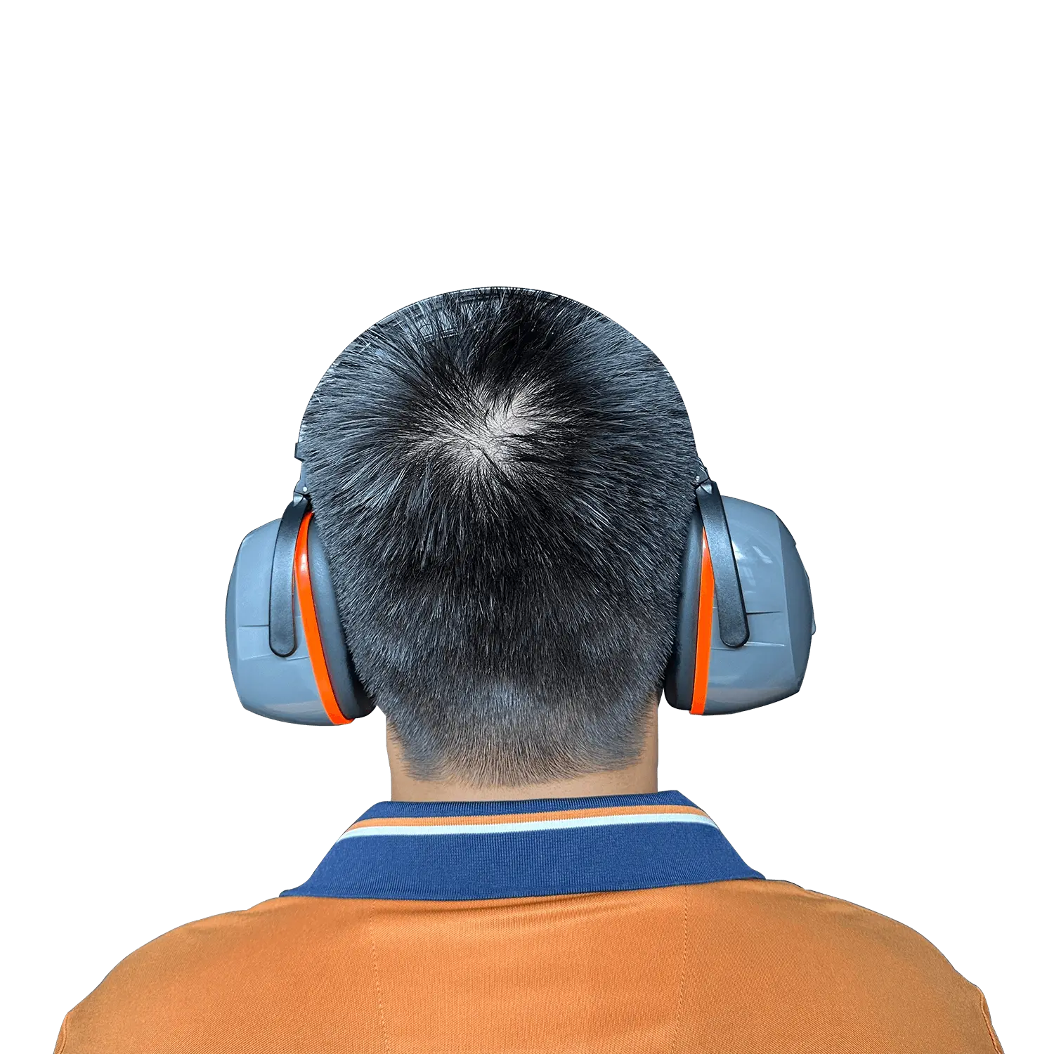 Người mẫu đeo chụp tai chống ồn DeltaPlus INTERLAGOS FOLDABLE