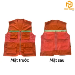 Áo gile phản quang kỹ sư màu cam