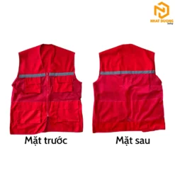 Áo gile phản quang kỹ sư màu đỏ mẫu 1