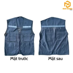 Áo gile phản quang kỹ sư màu xám chì
