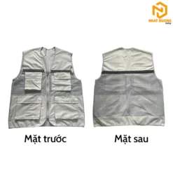 Áo gile phản quang kỹ sư màu xám mẫu 4