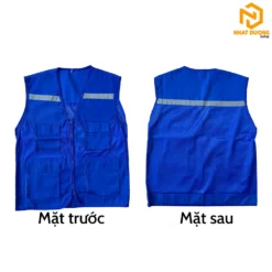 Áo gile phản quang kỹ sư màu xanh bích