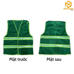 Áo phản quang 3M 2 sọc màu xanh lá