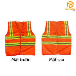 Áo phản quang 3M 4 sọc có túi màu cam