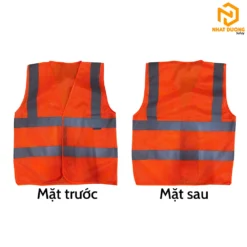 Áo phản quang 3M 4 sọc màu cam mẫu 1