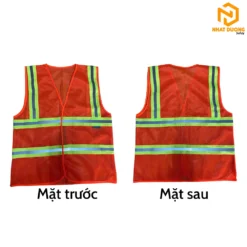 Áo phản quang 3M 4 sọc màu cam mẫu 2