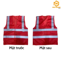 Áo phản quang 3M 4 sọc màu đỏ mẫu 1