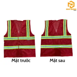 Áo phản quang 3M 4 sọc màu đỏ mẫu 2