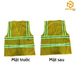 Áo phản quang 3M 4 sọc màu vàng mẫu 2