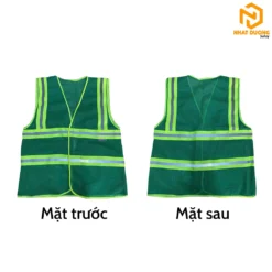 Áo phản quang 3M 4 sọc màu xanh lá cây mẫu 2