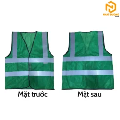 Áo phản quang 3M 4 sọc màu xanh lá cây mẫu 1