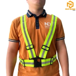 Áo phản quang dây thun màu xanh