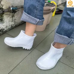 Ủng nhựa lùn TGP-019 màu trắng