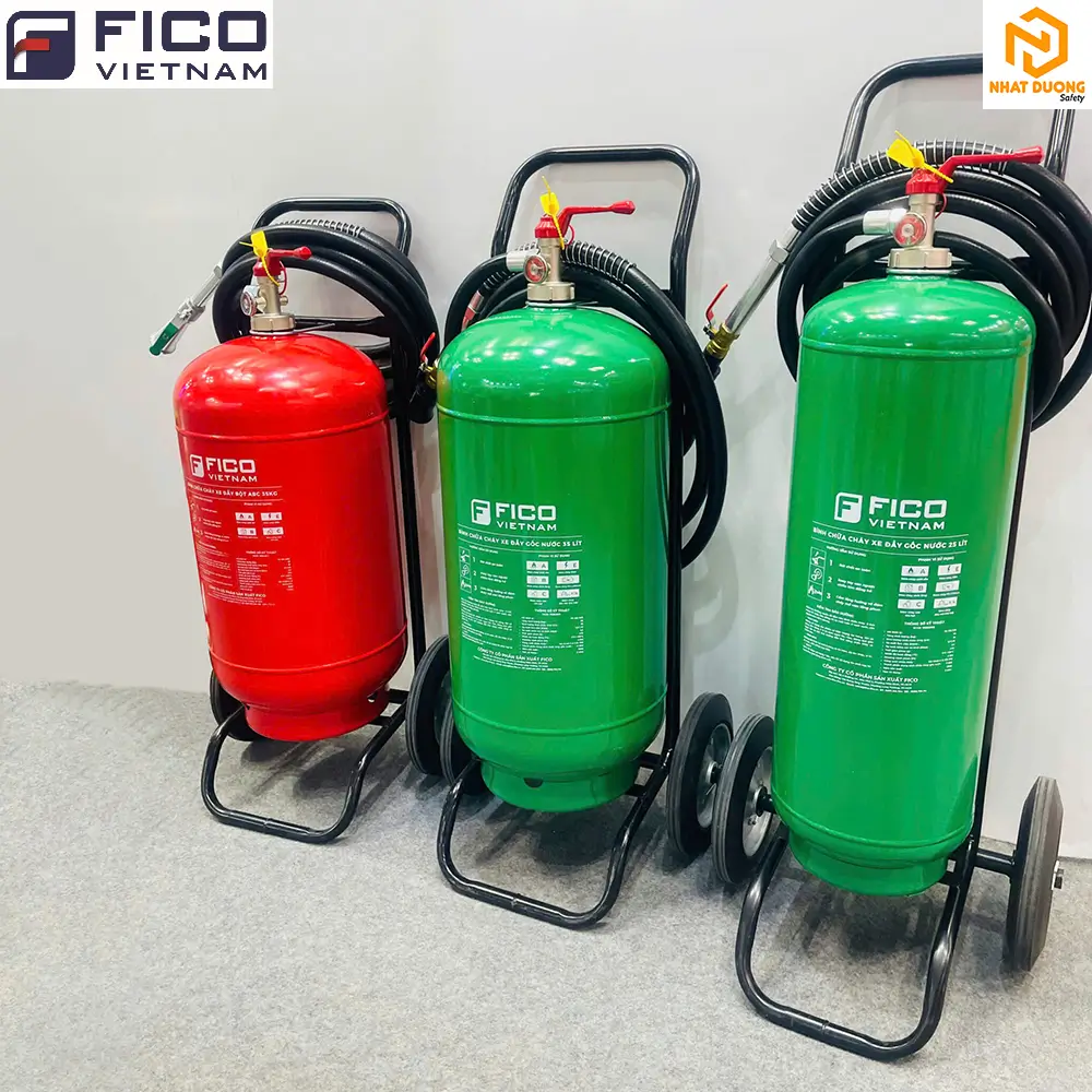 Bình chữa cháy xe đẩy FICO gốc nước 25 lít