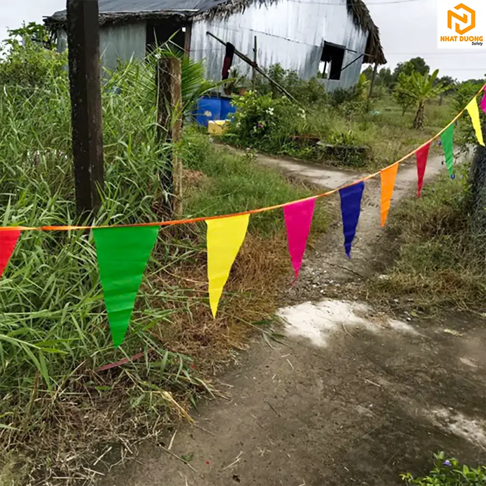Cờ dây tam giác nhiều màu, cờ đuôi nheo