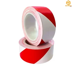 Băng keo dán nền sọc đỏ trắng