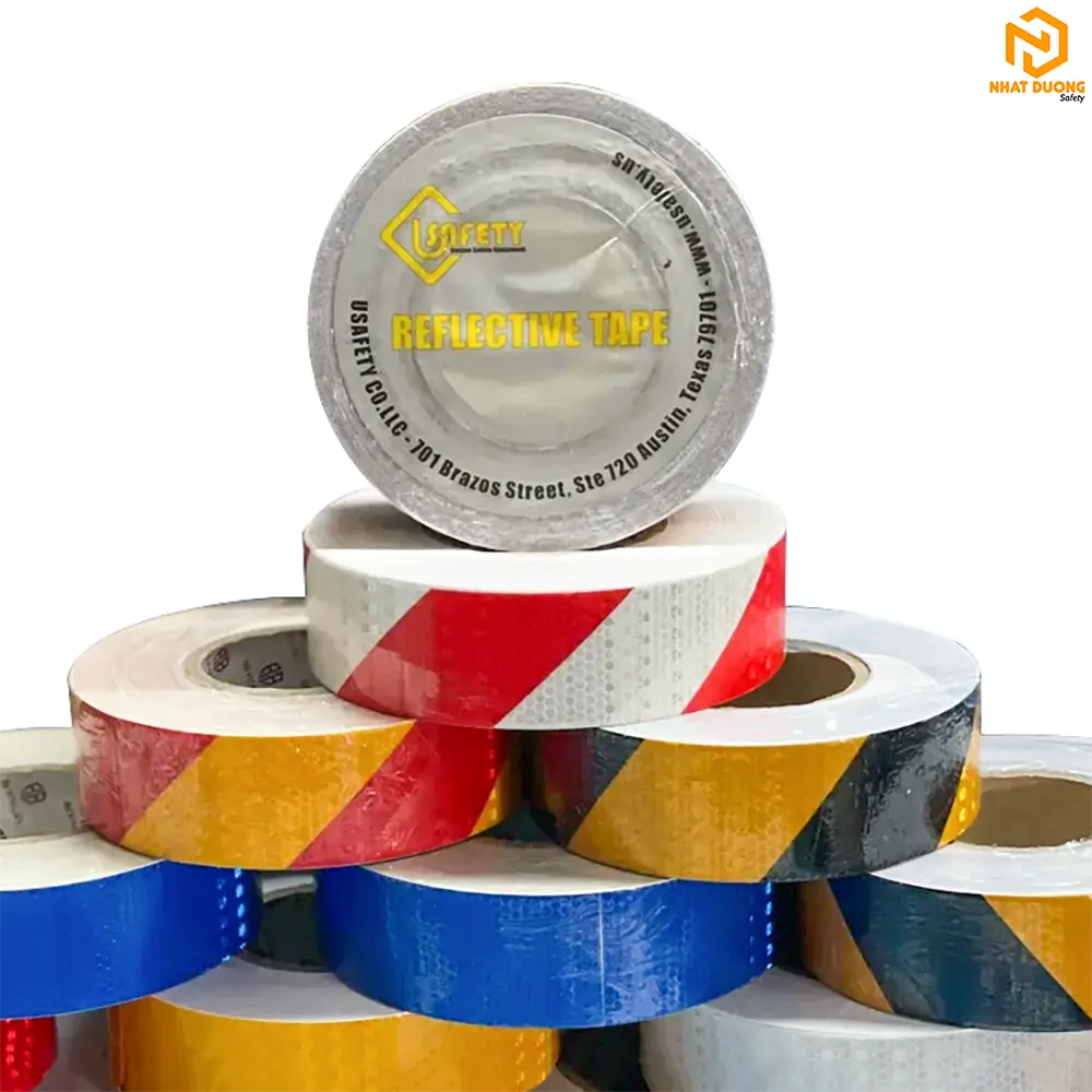 Băng keo phản quang tổ ong sọc chéo
