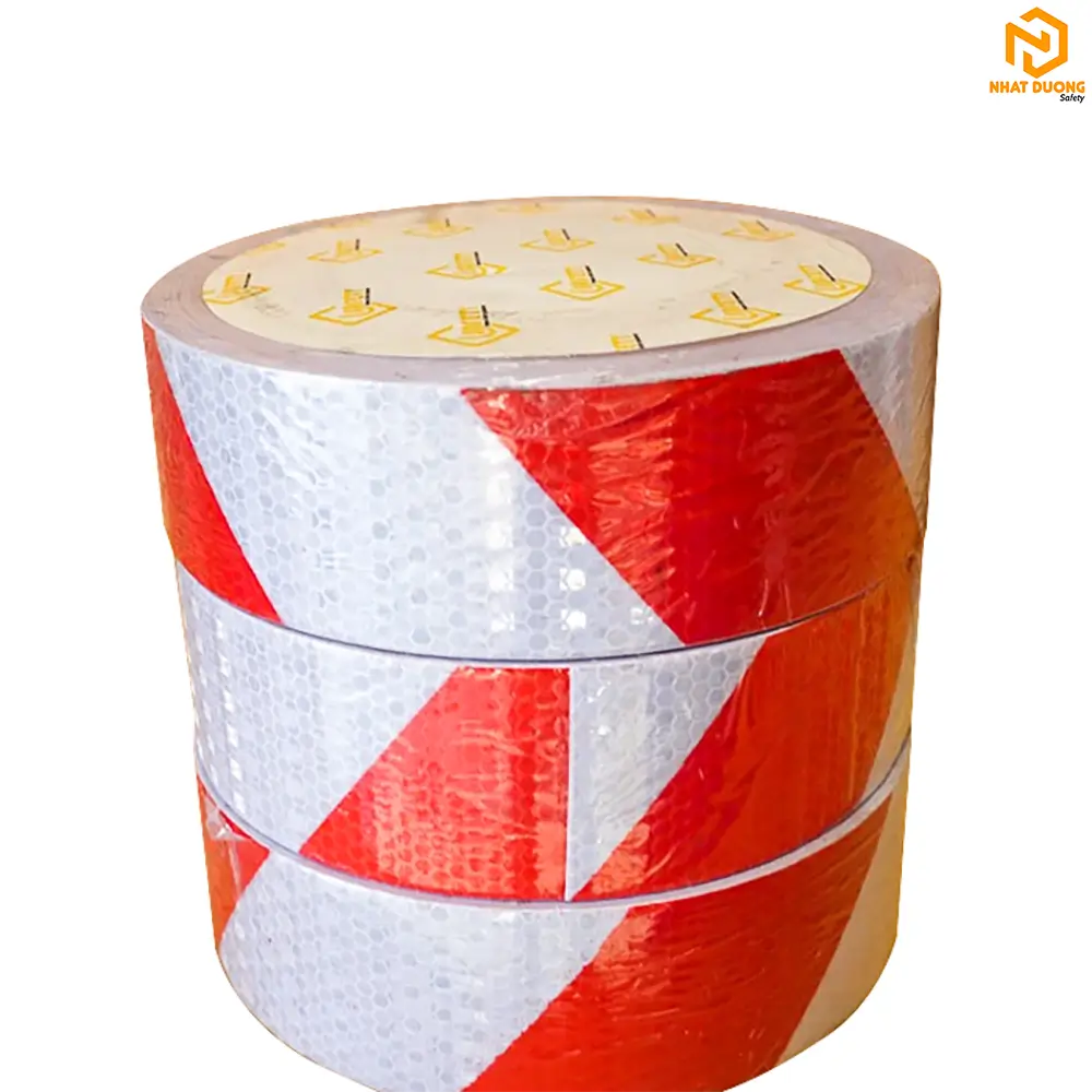 Băng keo phản quang tổ ong sọc chéo